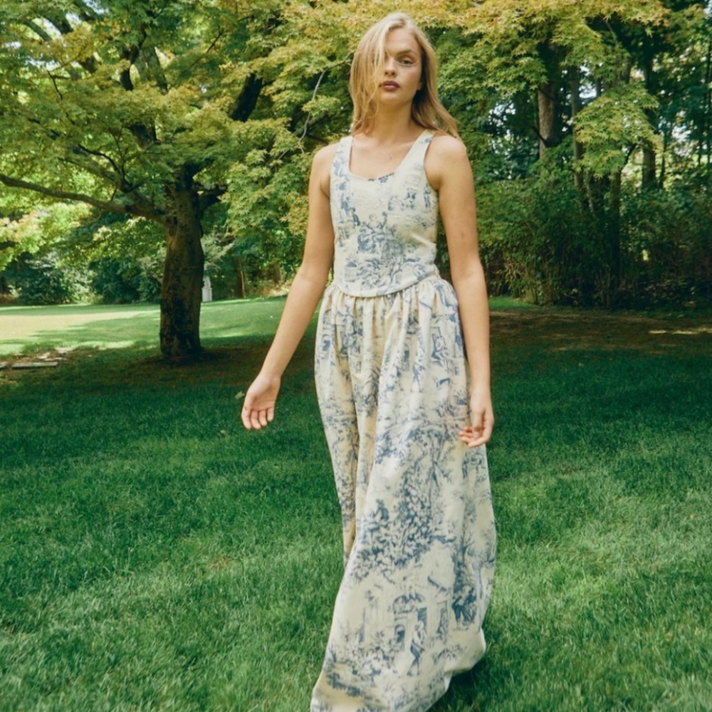 Louise New York Toile Top and Skirt Set
